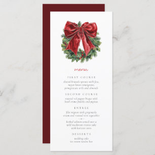 Elegant Watercolor Christmas Festive  Menu