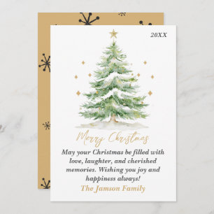 Elegant Watercolor Christmas Tree Card