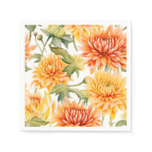 Elegant Watercolor Chrysanthemum