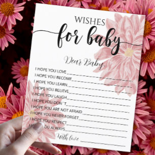 Elegant Watercolor Chrysanthemum Wishes for Baby