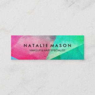 Elegant Watercolor Colour Blocks Mini Business Card