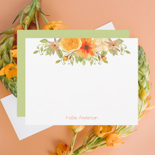Elegant Watercolor Colourful Floral Chic Girly Card