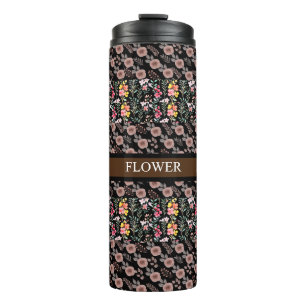 Elegant Watercolor Customise Flower Thermal Tumbler