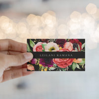 Elegant Watercolor Dark Floral