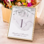 Elegant watercolor dusty purple floral wedding table number<br><div class="desc">Elegant watercolor floral wedding table number in pastel dusty purple,  pale lavender colours. Please contact me if you need additional items.</div>
