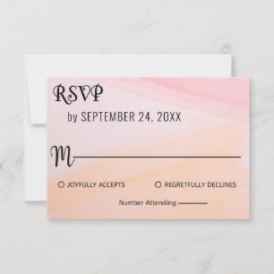 Elegant watercolor dusty rose RSVP Response Card