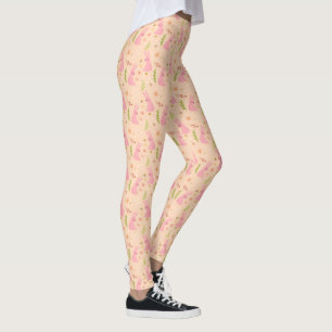 Elegant Watercolor Easter Pattern   Leggings
