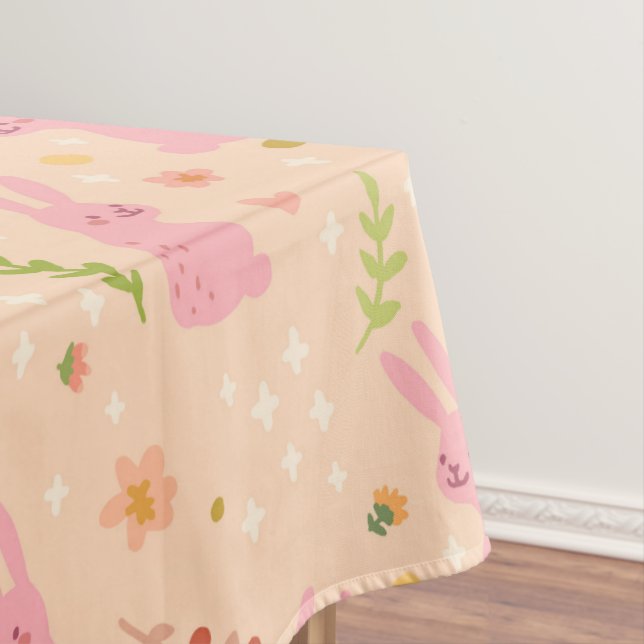 Elegant Watercolor Easter Pattern | Tablecloth (In Situ)