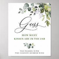 Elegant Watercolor Eucalyptus Bridal Shower Poster