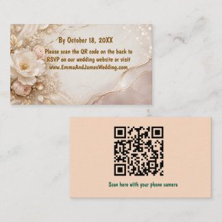 Elegant Watercolor Eucalyptus Greenery QR Code Wed Business Card