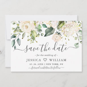 Elegant Watercolor Eucalyptus Greenery Wedding Save The Date