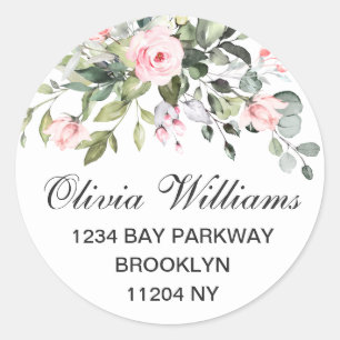 Elegant Watercolor Eucalyptus Return Address Label