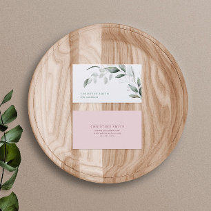 Elegant Watercolor Eucalyptus Simple Greenery Business Card