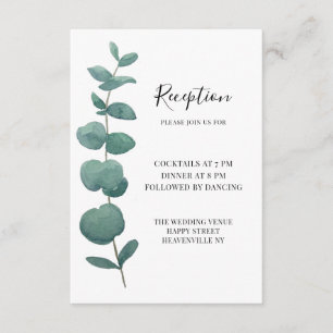 Elegant Watercolor Eucalyptus Wedding Enclosure Card
