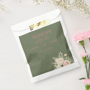 Elegant Watercolor Eucalyptus Wedding Favour Bags