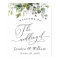 Elegant Watercolor Eucalyptus Wedding Welcome