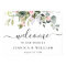 Elegant Watercolor Eucalyptus Wedding Welcome Sign
