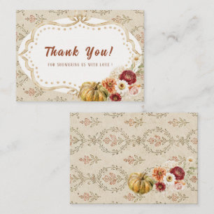 Elegant Watercolor Fall a Sweet little Pumpkin bab Card