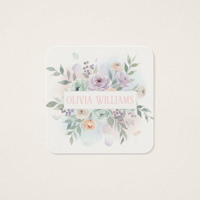 Elegant Watercolor Floral  (Front)