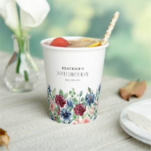 Elegant Watercolor Floral 30th Birthday