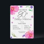 Elegant Watercolor Floral 80th Birthday Invitation<br><div class="desc">Celebrate a milestone with this elegant watercolor floral 80th birthday invitation, featuring a beautiful hand-painted floral design on a watercolor paper textured background for a unique, artistic touch. Perfect for a classy and memorable celebration, this invite offers fully editable text so you can easily personalize all the details. Designed for...</div>