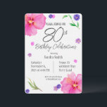 Elegant Watercolor Floral 80th Birthday Invitation<br><div class="desc">Celebrate a milestone with this elegant watercolor floral 80th birthday invitation, featuring a beautiful hand-painted floral design on a watercolor paper textured background for a unique, artistic touch. Perfect for a classy and memorable celebration, this invite offers fully editable text so you can easily personalize all the details. Designed for...</div>