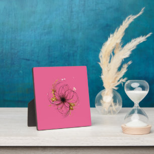 Elegant Watercolor Floral Art  Plaque