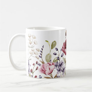 Elegant Watercolor Floral - Artistic Mug