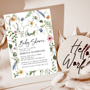 Elegant Watercolor Floral Baby Shower Invitation