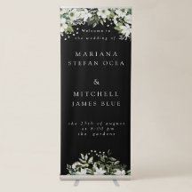 Elegant watercolor floral black and white  wrappin