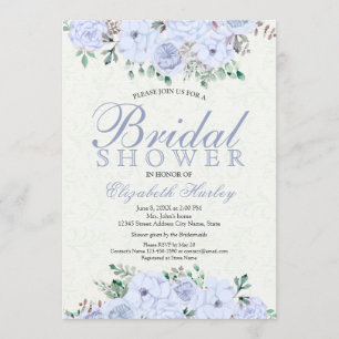 Elegant Watercolor Floral Bridal Shower Invitation