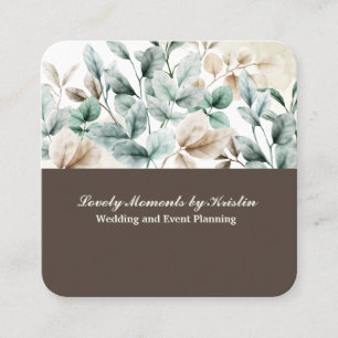 Elegant watercolor floral business card