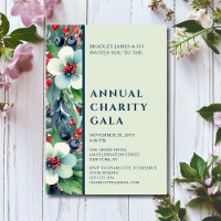 Elegant Watercolor Floral Charity Event Gala Party