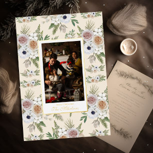 Elegant Watercolor Floral Christmas