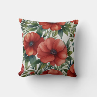 Elegant Watercolor Floral Cushion