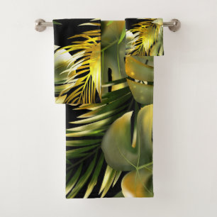 Elegant watercolor floral decorative eye-catching bath towel set