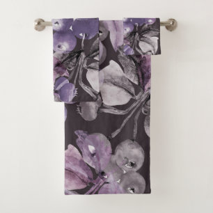 Elegant watercolor floral decorative eye-catching  bath towel set