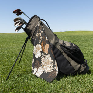 Elegant watercolor floral decorative eye-catching golf towel