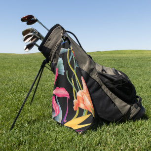 Elegant watercolor floral decorative eye-catching golf towel
