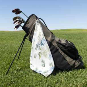 Elegant watercolor floral decorative eye-catching golf towel