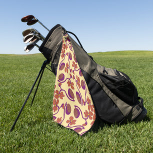 Elegant watercolor floral decorative eye-catching  golf towel