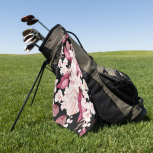 Elegant watercolor floral decorative eye-catching  golf towel