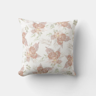 Elegant watercolor floral decorative pattern cushion
