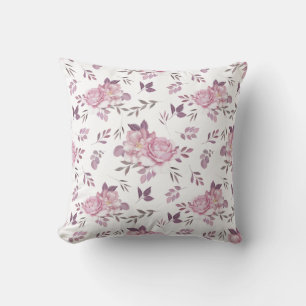 Elegant watercolor floral decorative pattern cushion