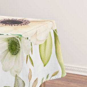 Elegant watercolor floral decorative pattern tablecloth