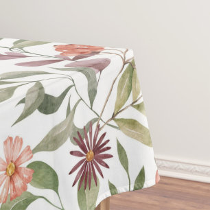 Elegant watercolor floral decorative pattern   tablecloth