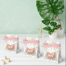 Elegant Watercolor Floral Favour Box