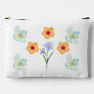 Elegant Watercolor Floral Garden Art Zipper Pouch
