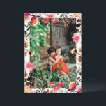 Elegant Watercolor Floral Greenery Photo Red Pink Holiday Card<br><div class="desc">Elegant Pink and Red Watercolor Floral Greenery Personalised Photo Holiday Card</div>