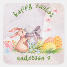 Elegant Watercolor Floral- Happy Easter